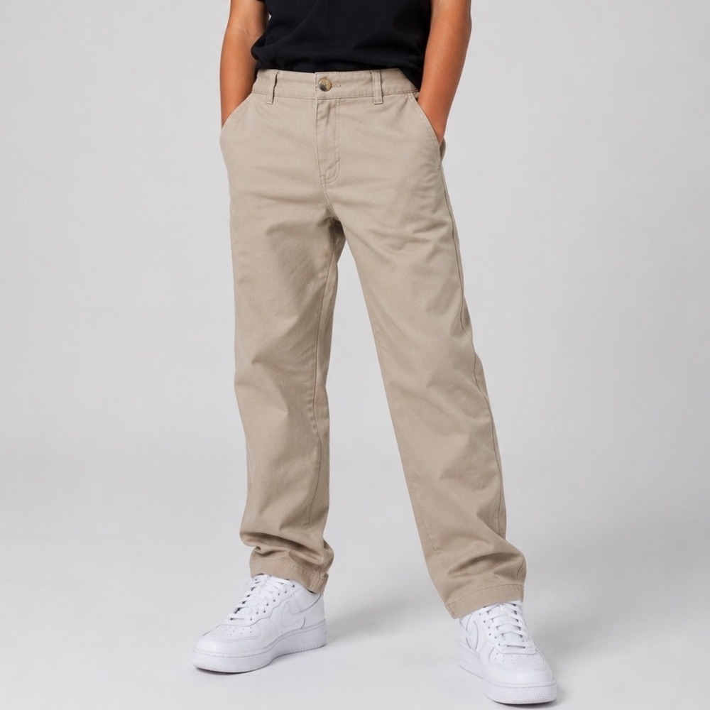 French Toast Boys Khaki Straight Leg Chino Pants Size 16 Tan School Uniform